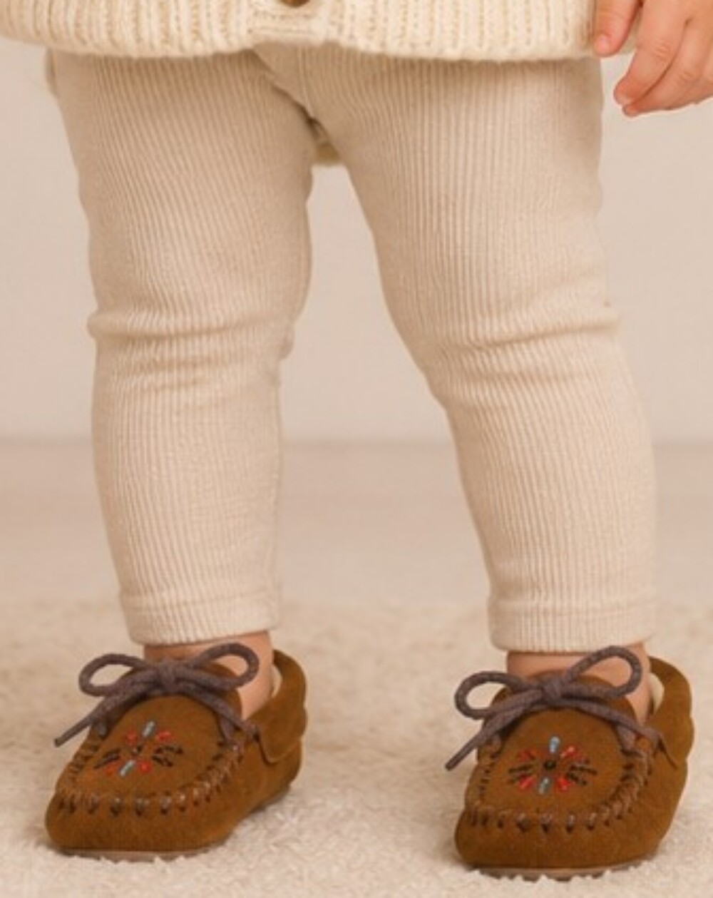 Minnetonka Kids' Beaded Suede Moccasins, Size: Toddler